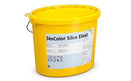 Фасадная санирующая силиконовая краска StoColor Silco Elast weiss, матовая белая, 15 л