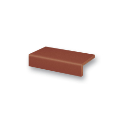 Клинкерная ступень прямой угол Stroeher Keraplatte Terra 215 patrizierrot, 240х115х52х10 мм