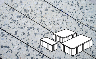 Плитка тротуарная Готика, City Granite FINO, Новый Город, Грис Парга, 260/160/100*160*80 мм