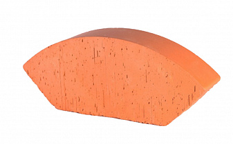 Кирпич облицовочный фигурный полнотелый (радиальный усеченный) Lode Janka гладкий, 189*120*65 мм
