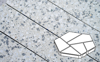 Плитка тротуарная Готика, City Granite FINERRO, Полигональ, Грис Парга, 893*780*80 мм