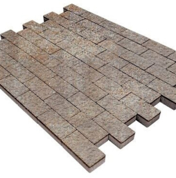 Плитка тротуарная SteinRus Прямоугольник А.6.П.4, Old-age, ColorMix Берилл, 200*100*40 мм
