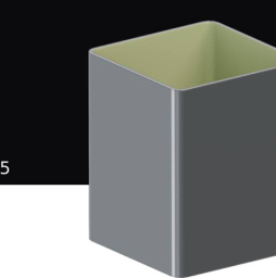 Труба KROP PVC Квадрат для системы D 135/80*80 мм, RAL 9005, 4 м
