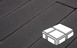 Плитка тротуарная Готика Profi, Старый Город, черный, частичный прокрас, с/ц, толщина 80 мм, комплект 3 шт