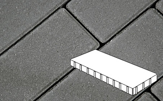 Плитка тротуарная Готика Profi, Плита, серый, полный прокрас, с/ц, 800*400*80 мм