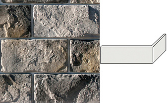 Облицовочный камень White Hills Шеффилд угловой элемент цвет 431-85, 12,4*33 см