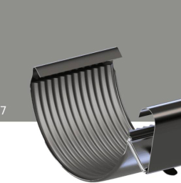 Соединитель желоба KROP STAL для системы D 150/100 мм, RAL 9007
