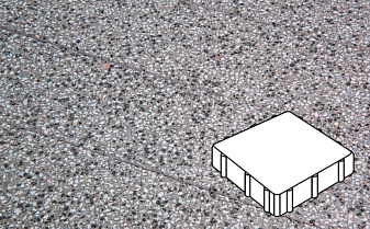Плитка тротуарная Готика, City Granite FINERRO, Квадрат, Белла Уайт, 300*300*80 мм