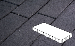 Плитка тротуарная Готика Profi, Плита, суперчерный, частичный прокрас, с/ц, 800*400*80 мм