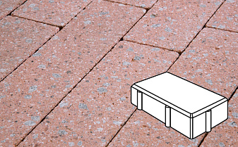 Плитка тротуарная Готика Granite FINERRO, брусчатка, Травертин 200*100*80 мм
