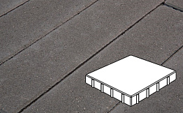 Плитка тротуарная Готика Profi, Квадрат, темно-серый, частичный прокрас, с/ц, 400*400*100 мм