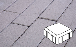 Плитка тротуарная Готика Profi, Старая площадь, белый, частичный прокрас, б/ц, 160*160*60 мм