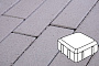 Плитка тротуарная Готика Profi, Старая площадь, белый, частичный прокрас, б/ц, 160*160*60 мм