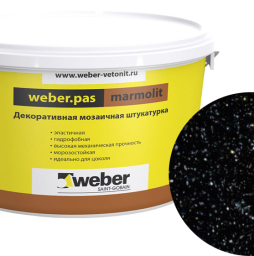Декоративная мозаичная штукатурка weber.pas marmolit, k25, 25 кг