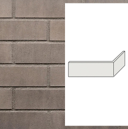 Клинкерная плитка угловая King Klinker Old Castle Snow brick HF71, 240*71*115*14 мм