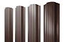 Штакетник Прямоугольный фигурный 0,5 Velur X RAL 8017 шоколад