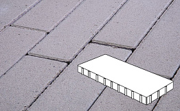 Плитка тротуарная Готика Profi, Плита, белый, частичный прокрас, б/ц, 900*300*80 мм