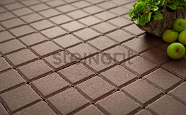 Плитка тротуарная Steingot Моноцвет, Квадрат, темно-коричневый, 200*200*60 мм