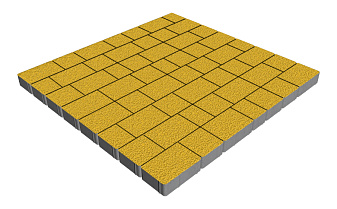 Плитка тротуарная SteinRus Инсбрук Альт Брик, Native, желтый, толщина 60 мм