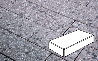 Плитка тротуарная Готика, Granite FINERRO, Картано, Галенит, 300*150*60 мм