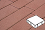 Плитка тротуарная Готика Profi, Квадрат, красный, частичный прокрас, б/ц, 200*200*60 мм
