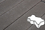 Плитка тротуарная Готика Profi, Зигзаг/Волна, темно-серый, частичный прокрас, с/ц, 225*112,5*60 мм