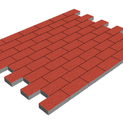 Плитка тротуарная SteinRus Прямоугольник А.6.П.4 Native красный, 200*100*40 мм