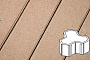 Плитка тротуарная Готика Profi, Шемрок, палевый, частичный прокрас, б/ц, 200*200*100 мм