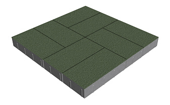 Плитка тротуарная SteinRus Грас, Native, оливковый, 400*200*80 мм