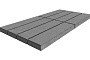 Плитка тротуарная SteinRus, Гранада Б.7.П.8 Native, серый, 600*200*80 мм