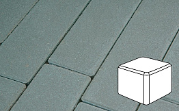 Плитка тротуарная Готика Profi, Куб, синий, частичный прокрас, с/ц, 80*80*80 мм