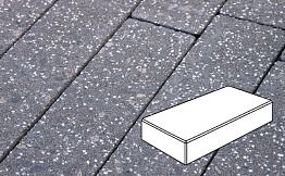 Плитка тротуарная Готика, Granite FINERRO, Картано Гранде, Ильменит, 300*200*80 мм