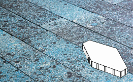 Плитка тротуарная Готика, Granite FINO, Зарядье без фаски, Азул Бахия, 600*400*100 мм