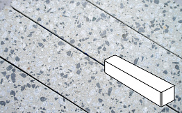 Плитка тротуарная Готика Granite FINERRO, ригель, Грис Парга 360*80*80 мм