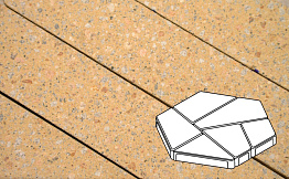 Плита тротуарная Готика Granite FINERRO, полигональ, Павловское, 893*780*80 мм