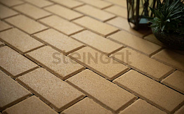 Плитка тротуарная Steingot Моноцвет, Прямоугольник, фаска 5*5, желтый, 200*100*60 мм