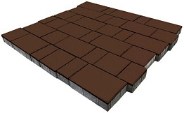 Плитка тротуарная SteinRus Бельпассо, гладкая, коричневый, толщина 40 мм