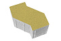 Плитка тротуарная S-Форма В.3.Ф.10 гладкий желтый 172*94*100 мм