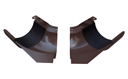 Угол желоба регулируемый внутренний 100-165° BRAAS, 125/90 мм, сталь, темно-коричневый