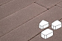 Плитка тротуарная Готика Profi Веер, коричневый, частичный прокрас, с/ц, толщина 60 мм, комплект 3 шт