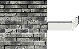 Угловой декоративный кирпич для навесных вентилируемых фасадов левый White Hills Бремен брик цвет F307-85
