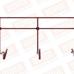Кровельное ограждение Borge для черепичной кровли оцинкованное RAL 3005, 300*120 см