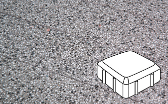 Плитка тротуарная Готика, City Granite FINERRO, Старая площадь, Белла Уайт, 160*160*60 мм
