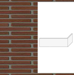 Гибкий кирпич StoCleyer B, угловой элемент 4/4 corner, 71835 коричневый, 580/100*40*4-8 мм 