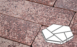 Плитка тротуарная Готика, Granite FINO, Полигональ, Сансет, 893*780*80 мм