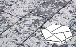 Плитка тротуарная Готика, City Granite FINERRO, Полигональ, Диорит, 893*780*80 мм