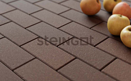 Плитка тротуарная Steingot Моноцвет, Прямоугольник, фаска 1,5*1,5, темно-коричневый, 200*100*40 мм