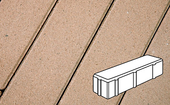 Плитка тротуарная Готика Profi, Брусок, палевый, частичный прокрас, б/ц, 180*60*80 мм