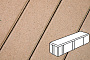 Плитка тротуарная Готика Profi, Брусок, палевый, частичный прокрас, б/ц, 180*60*80 мм