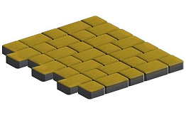 Плитка тротуарная SteinRus Инсбрук Альт Дуо, гладкая, желтый, толщина 40 мм